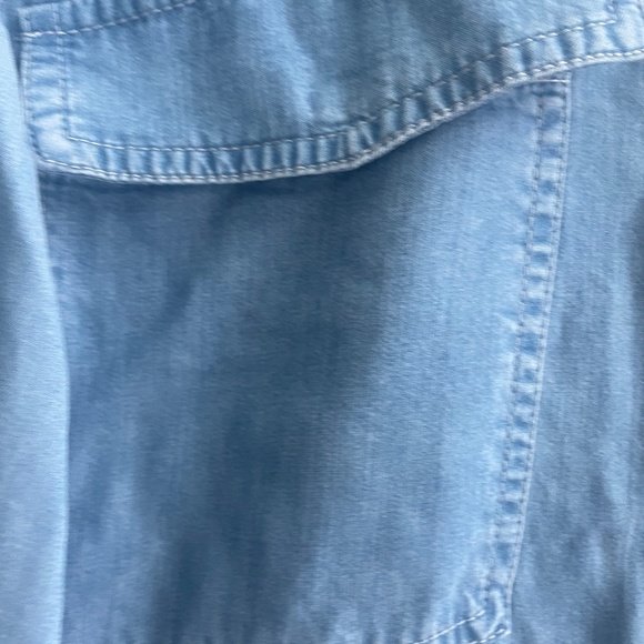 Promod floral embroidered denim midi dress with long sleeve size L for women - Picture 5 of 10